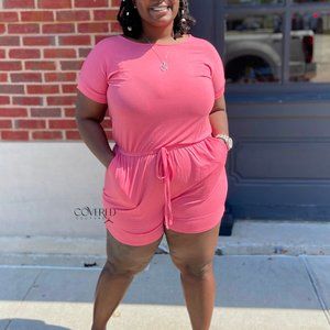 Rose Romper with Pockets